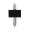 Modern Black Wall Lamp, MDF Body, 60 x 12 x 33 cm, E27 Socket (Max 40W), IP20, Pluggable, Laser-Cut Design, Stylish & Functional Lighting for Any Space