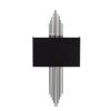 Modern Black Wall Lamp, MDF Body, 60 x 12 x 33 cm, E27 Socket (Max 40W), IP20, Pluggable, Laser-Cut Design, Stylish & Functional Lighting for Any Space