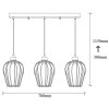 Modern Black Wall Lamp, MDF Body, 60 x 12 x 33 cm, E27 Socket (Max 40W), IP20, Pluggable, Laser-Cut Design, Stylish & Functional Lighting for Any Space