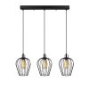 Modern Black Wall Lamp, MDF Body, 60 x 12 x 33 cm, E27 Socket (Max 40W), IP20, Pluggable, Laser-Cut Design, Stylish & Functional Lighting for Any Space