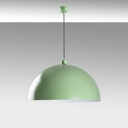 Elegant mint chandelier, adjustable height 45-135 cm, metal body Ø60 h:35 cm, base Ø10 h:7 cm, 1 x E27 Max 40 W socket, stylish lighting for modern interior design, IP20 classification, bulb not included