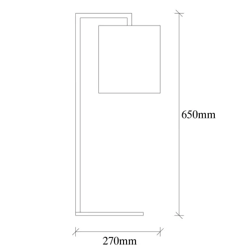 Scandinavian style table lamp, metal housing with fabric cap, height 65 cm, 27 x 20 cm, on/off switch, 200 cm cable, E27 socket max 40 W, elegant brown and black design for modern home decoration