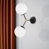 Modern Black Wall Lamp, MDF Body, 60 x 12 x 33 cm, E27 Socket (Max 40W), IP20, Pluggable, Laser-Cut Design, Stylish & Functional Lighting for Any Space