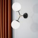 Modern Black Wall Lamp, MDF Body, 60 x 12 x 33 cm, E27 Socket (Max 40W), IP20, Pluggable, Laser-Cut Design, Stylish & Functional Lighting for Any Space