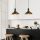 Modern Industrial Chandelier, Black & Gold, 62 x 30 cm | Adjustable Height 128 cm, 2 x E27 Max 40W | Stylish Lighting for Home & Office, IP20 Rated, Perfect for Scandinavian & Novelty Decor