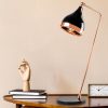 Scandinavian Style Table Lamp, Black & Copper, 30 x 30 x 60 cm | Metal Body, E27 Socket (Max 40W), IP20 | Elegant Design for Modern Home & Office, 200 cm Cable Length, Perfect for Any Space