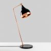 Scandinavian Style Table Lamp, Black & Copper, 30 x 30 x 60 cm | Metal Body, E27 Socket (Max 40W), IP20 | Elegant Design for Modern Home & Office, 200 cm Cable Length, Perfect for Any Space