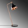 Scandinavian Style Table Lamp, Black & Copper, 30 x 30 x 60 cm | Metal Body, E27 Socket (Max 40W), IP20 | Elegant Design for Modern Home & Office, 200 cm Cable Length, Perfect for Any Space