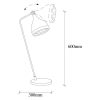 Scandinavian Style Table Lamp, Black & Copper, 30 x 30 x 60 cm | Metal Body, E27 Socket (Max 40W), IP20 | Elegant Design for Modern Home & Office, 200 cm Cable Length, Perfect for Any Space