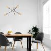 Modern Black Wall Lamp, MDF Body, 60 x 12 x 33 cm, E27 Socket (Max 40W), IP20, Pluggable, Laser-Cut Design, Stylish & Functional Lighting for Any Space