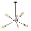 Modern Black Wall Lamp, MDF Body, 60 x 12 x 33 cm, E27 Socket (Max 40W), IP20, Pluggable, Laser-Cut Design, Stylish & Functional Lighting for Any Space