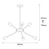 Modern Black Wall Lamp, MDF Body, 60 x 12 x 33 cm, E27 Socket (Max 40W), IP20, Pluggable, Laser-Cut Design, Stylish & Functional Lighting for Any Space