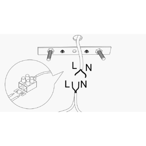 Industrial black chandelier, diameter 100 cm, adjustable height 130 cm | Metal housing, 3 x E27 Max 40W | Elegant nostalgic design for modern spaces | Includes setup instructions and how to connect the device