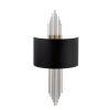 Modern Black Wall Lamp, MDF Body, 60 x 12 x 33 cm, E27 Socket (Max 40W), IP20, Pluggable, Laser-Cut Design, Stylish & Functional Lighting for Any Space