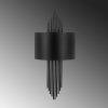 Modern Black Wall Lamp, MDF Body, 60 x 12 x 33 cm, E27 Socket (Max 40W), IP20, Pluggable, Laser-Cut Design, Stylish & Functional Lighting for Any Space