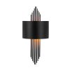 Modern Black Wall Lamp, MDF Body, 60 x 12 x 33 cm, E27 Socket (Max 40W), IP20, Pluggable, Laser-Cut Design, Stylish & Functional Lighting for Any Space