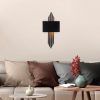 Modern Black Wall Lamp, MDF Body, 60 x 12 x 33 cm, E27 Socket (Max 40W), IP20, Pluggable, Laser-Cut Design, Stylish & Functional Lighting for Any Space