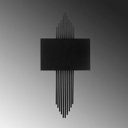 Modern black wall lamp, metal housing, 75 x 10 x 22 cm | E27 socket, max 40W, IP20 | Contains setup instructions | Stylish and functional lighting for home and office decoration