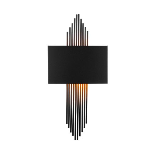 Modern black wall lamp, metal housing, 75 x 10 x 22 cm | E27 socket, max 40W, IP20 | Contains setup instructions | Stylish and functional lighting for home and office decoration