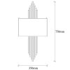 Modern Black Wall Lamp, MDF Body, 60 x 12 x 33 cm, E27 Socket (Max 40W), IP20, Pluggable, Laser-Cut Design, Stylish & Functional Lighting for Any Space