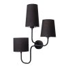 Modern Black Wall Lamp, MDF Body, 60 x 12 x 33 cm, E27 Socket (Max 40W), IP20, Pluggable, Laser-Cut Design, Stylish & Functional Lighting for Any Space