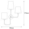 Modern Black Wall Lamp, MDF Body, 60 x 12 x 33 cm, E27 Socket (Max 40W), IP20, Pluggable, Laser-Cut Design, Stylish & Functional Lighting for Any Space