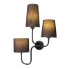 Modern Black Wall Lamp, MDF Body, 60 x 12 x 33 cm, E27 Socket (Max 40W), IP20, Pluggable, Laser-Cut Design, Stylish & Functional Lighting for Any Space