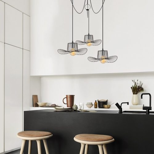 Modern Black Wall Lamp, MDF Body, 60 x 12 x 33 cm, E27 Socket (Max 40W), IP20, Pluggable, Laser-Cut Design, Stylish & Functional Lighting for Any Space