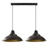 Modern Black Wall Lamp, MDF Body, 60 x 12 x 33 cm, E27 Socket (Max 40W), IP20, Pluggable, Laser-Cut Design, Stylish & Functional Lighting for Any Space