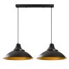 Modern Black Wall Lamp, MDF Body, 60 x 12 x 33 cm, E27 Socket (Max 40W), IP20, Pluggable, Laser-Cut Design, Stylish & Functional Lighting for Any Space