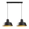 Modern Black Wall Lamp, MDF Body, 60 x 12 x 33 cm, E27 Socket (Max 40W), IP20, Pluggable, Laser-Cut Design, Stylish & Functional Lighting for Any Space