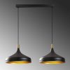 Modern Black Wall Lamp, MDF Body, 60 x 12 x 33 cm, E27 Socket (Max 40W), IP20, Pluggable, Laser-Cut Design, Stylish & Functional Lighting for Any Space