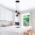 Modern Black Wall Lamp, MDF Body, 60 x 12 x 33 cm, E27 Socket (Max 40W), IP20, Pluggable, Laser-Cut Design, Stylish & Functional Lighting for Any Space