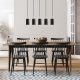 Modern Black Wall Lamp, MDF Body, 60 x 12 x 33 cm, E27 Socket (Max 40W), IP20, Pluggable, Laser-Cut Design, Stylish & Functional Lighting for Any Space