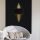 Modern Black Wall Lamp, MDF Body, 60 x 12 x 33 cm, E27 Socket (Max 40W), IP20, Pluggable, Laser-Cut Design, Stylish & Functional Lighting for Any Space