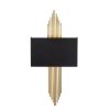 Modern Black Wall Lamp, MDF Body, 60 x 12 x 33 cm, E27 Socket (Max 40W), IP20, Pluggable, Laser-Cut Design, Stylish & Functional Lighting for Any Space