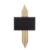 Modern Black Wall Lamp, MDF Body, 60 x 12 x 33 cm, E27 Socket (Max 40W), IP20, Pluggable, Laser-Cut Design, Stylish & Functional Lighting for Any Space