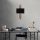 Modern Black Wall Lamp, MDF Body, 60 x 12 x 33 cm, E27 Socket (Max 40W), IP20, Pluggable, Laser-Cut Design, Stylish & Functional Lighting for Any Space