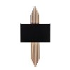Modern Black Wall Lamp, MDF Body, 60 x 12 x 33 cm, E27 Socket (Max 40W), IP20, Pluggable, Laser-Cut Design, Stylish & Functional Lighting for Any Space