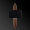Modern Black Wall Lamp, MDF Body, 60 x 12 x 33 cm, E27 Socket (Max 40W), IP20, Pluggable, Laser-Cut Design, Stylish & Functional Lighting for Any Space