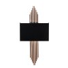 Modern Black Wall Lamp, MDF Body, 60 x 12 x 33 cm, E27 Socket (Max 40W), IP20, Pluggable, Laser-Cut Design, Stylish & Functional Lighting for Any Space
