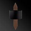 Modern Black Wall Lamp, MDF Body, 60 x 12 x 33 cm, E27 Socket (Max 40W), IP20, Pluggable, Laser-Cut Design, Stylish & Functional Lighting for Any Space