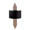 Modern Black Wall Lamp, MDF Body, 60 x 12 x 33 cm, E27 Socket (Max 40W), IP20, Pluggable, Laser-Cut Design, Stylish & Functional Lighting for Any Space