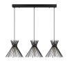 Modern Black Wall Lamp, MDF Body, 60 x 12 x 33 cm, E27 Socket (Max 40W), IP20, Pluggable, Laser-Cut Design, Stylish & Functional Lighting for Any Space