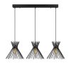 Modern Black Wall Lamp, MDF Body, 60 x 12 x 33 cm, E27 Socket (Max 40W), IP20, Pluggable, Laser-Cut Design, Stylish & Functional Lighting for Any Space