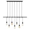 Modern Black Wall Lamp, MDF Body, 60 x 12 x 33 cm, E27 Socket (Max 40W), IP20, Pluggable, Laser-Cut Design, Stylish & Functional Lighting for Any Space