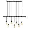 Modern Black Wall Lamp, MDF Body, 60 x 12 x 33 cm, E27 Socket (Max 40W), IP20, Pluggable, Laser-Cut Design, Stylish & Functional Lighting for Any Space