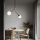 Modern Industrial Chandelier, Black & White, 100 x 15 cm | Metal Body, Glass Cap, Height: 110 cm | 2 x E27 Socket, IP20 | Includes Setup Instructions | Perfect for Scandinavian Home Decor