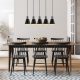 Modern Black Wall Lamp, MDF Body, 60 x 12 x 33 cm, E27 Socket (Max 40W), IP20, Pluggable, Laser-Cut Design, Stylish & Functional Lighting for Any Space
