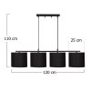 Modern Black Wall Lamp, MDF Body, 60 x 12 x 33 cm, E27 Socket (Max 40W), IP20, Pluggable, Laser-Cut Design, Stylish & Functional Lighting for Any Space